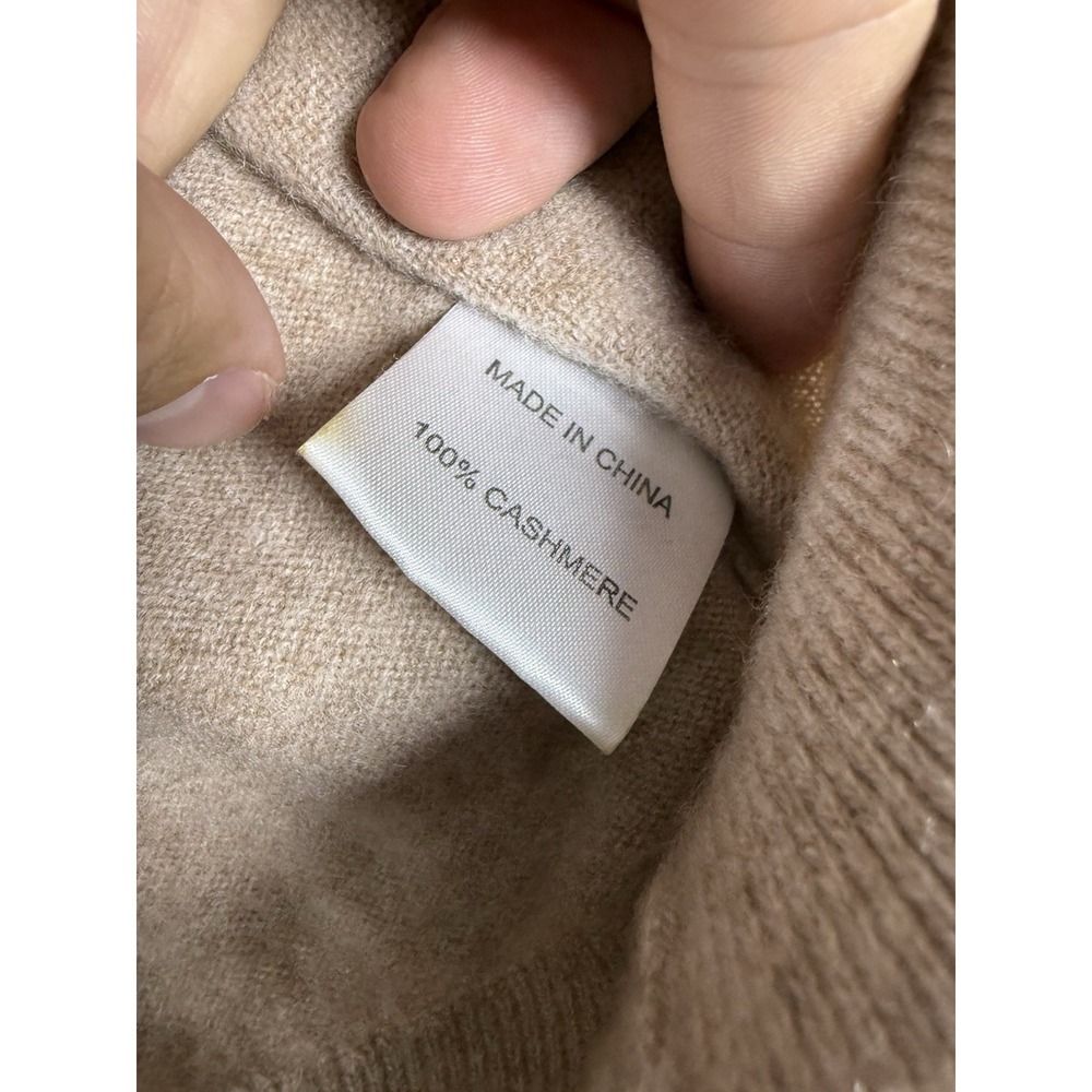 Quince Mongolian Cashmere Crewneck Sweater Women's Medium Pinkish Beige - Picture 4 of 7